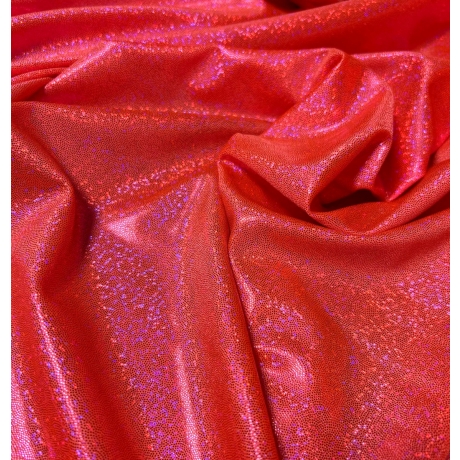 Lycra CERISE HOLOGRAM/GRAPEFRUIT SHINE